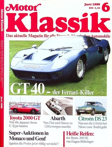 Deckblatt Motor Klassik (06/1989)